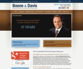 Booneanddavislaw.com(Fort Lauderdale Personal Injury Attorney) Screenshot