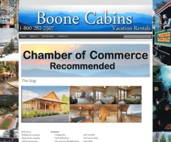 Boonecabins.com(Boone Cabins) Screenshot