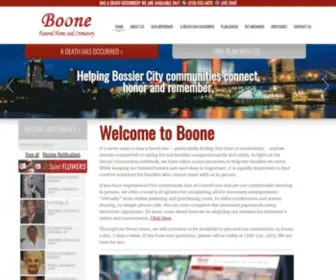 Boonefh.com(Boone Funeral Home and Crematory) Screenshot