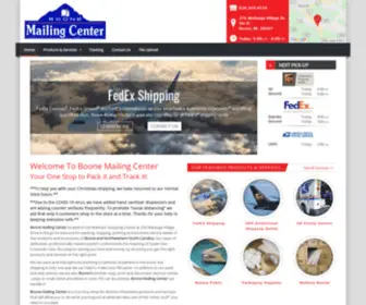 Boonemailingcenter.com(Packing, Shipping, Mailing) Screenshot