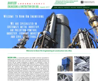 Boonhin.com(Dust Collector and Construction Company) Screenshot