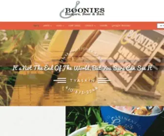 Booniesrestaurant.com(Boonies Restaurant and Tiki Bar) Screenshot