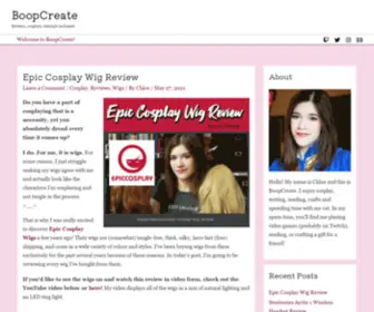 Boopcreate.com(Reviews, cosplays, tutorials and more) Screenshot