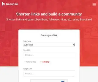 Boost.ink(Shorten links and build a community) Screenshot