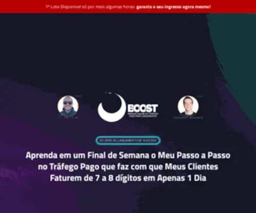 Boost.vip(Imersão Online de Tráfego Pago para Lançamentos) Screenshot