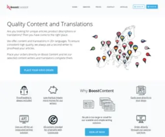 Boostcontent.com(Custom Made Content From Boost Content) Screenshot