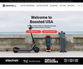 Boostedusa.com(Boosted Electric Scooters and Skateboards) Screenshot