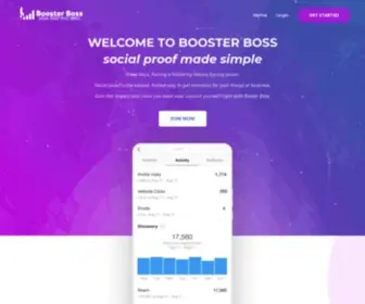 Boosterboss.com(Social Proof Made Simple) Screenshot