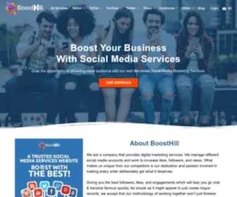 Boosthill.com(A Trusted Social Media Services Website) Screenshot