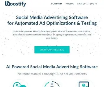 Boostify.ai(AI powered social media advertising software) Screenshot