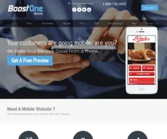 Boostonemobile.com(Montreal Web Design Company) Screenshot