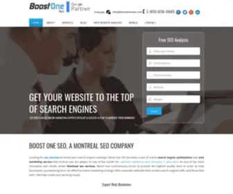 Boostoneseo.com(Montreal SEO Company) Screenshot