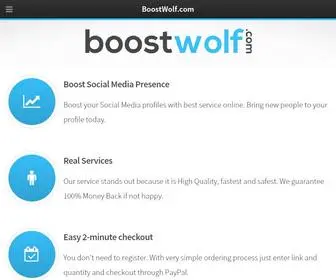 Boostwolf.com(Boost Your Social Media Profile) Screenshot