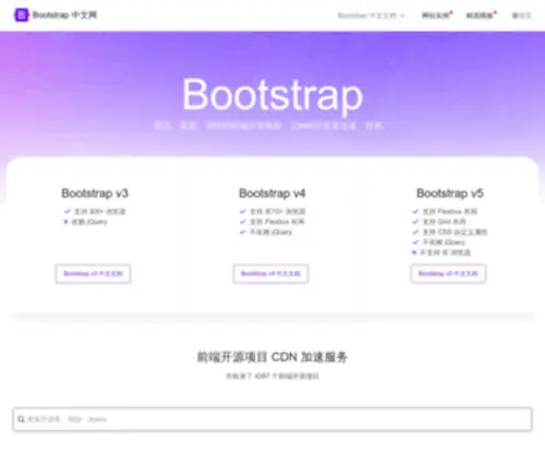 Bootcss.com(CSS框架) Screenshot