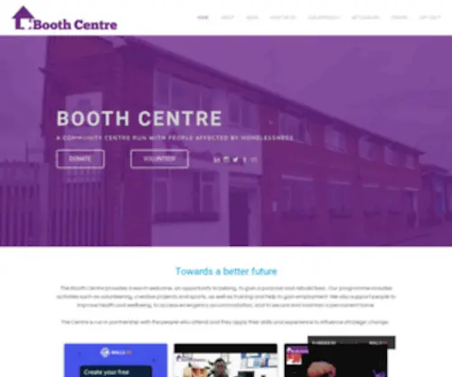 Boothcentre.org.uk(The Booth Centre) Screenshot