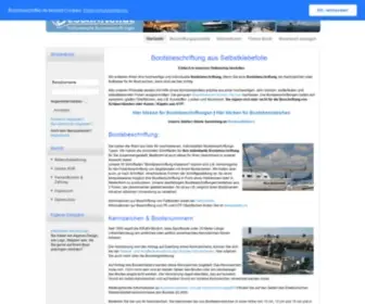 Bootsbeschrifter.de(Bootsbeschriftung im Onlineshop bestellen) Screenshot