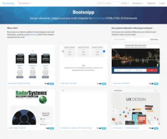 Bootsnipp.com(Home of free code snippets for Bootstrap) Screenshot