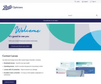 Bootsopticiansdirect.com(Boots Opticians) Screenshot