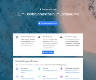 Bootspruefung.de(Onlinekurs bootsführerschein) Screenshot
