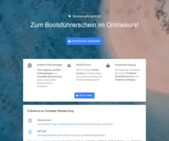 Bootspruefung24.ch(Onlinekurs Bootsführerschein) Screenshot