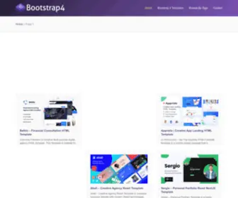 Bootstrap4.com(Best Bootstrap 4 Templates and Themes) Screenshot