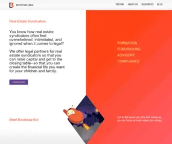 Bootstraplegal.com(Bootstrap Legal) Screenshot