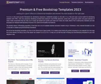 Bootstraptaste.com(Best Bootstrap Templates and Themes 2023) Screenshot