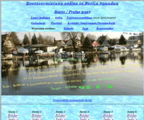 Bootsvermietung-Online.de(Bootsvermietung Berlin Spandau Boote mieten ab 15 PS) Screenshot