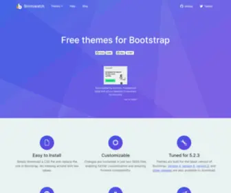 Bootswatch.com(Free themes for Bootstrap) Screenshot
