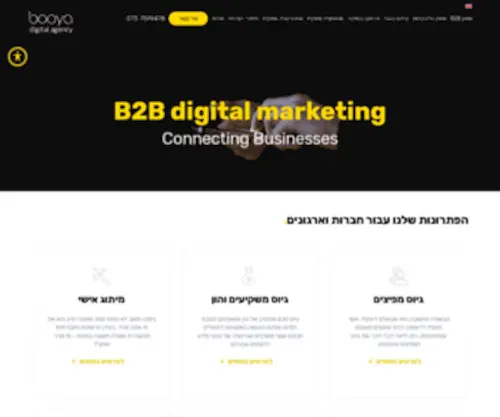 Booya.co.il(סוכנות דיגיטל לתחום ה B2B עם מגוון פתרונות שיווק) Screenshot