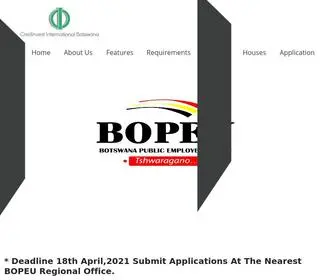 Bopeuhousing.co.bw(Bopeuhousing) Screenshot