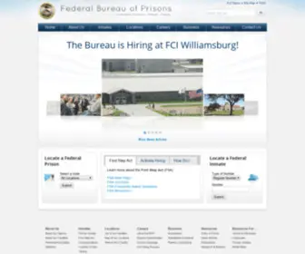 Bop.gov(Federal Bureau of Prisons Web Site) Screenshot