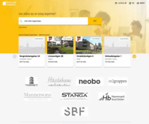 Boplatssverige.se(Sveriges samlade utbud av lediga hyreslägenheter) Screenshot