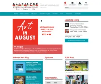 Bop.org(Baltimore Office of Promotion & the Arts) Screenshot