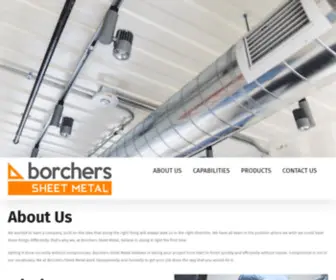 Borcherssheetmetal.com(Fabrication and Project Mangement) Screenshot