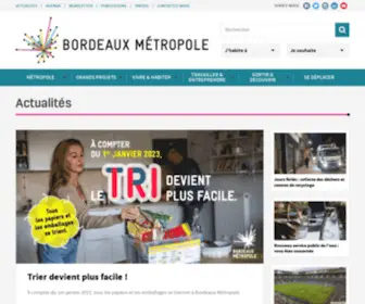 Bordeaux-Metropole.fr(Métropole) Screenshot