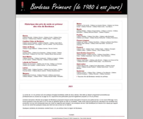 Bordeaux-Primeurs.net(Bordeaux primeurs) Screenshot