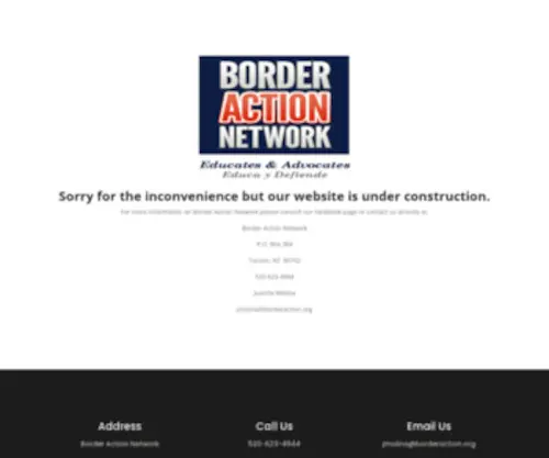Borderaction.org(Just another WordPress site) Screenshot