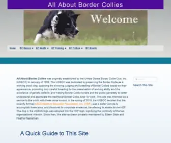 Bordercollie.org(All About Border Collies) Screenshot