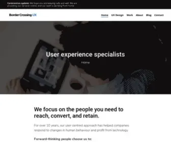 Bordercrossingux.com(Border Crossing UX) Screenshot