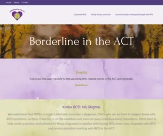 Borderlineintheact.org.au(Borderline in the ACT) Screenshot