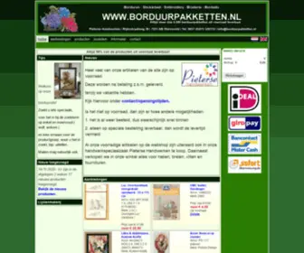 Borduurpakketten.nl(Borduurpakketten, garens, borduurpatronen, stoffen, kralen, fotoborduren, tafelgoed, loupes en accessoires) Screenshot