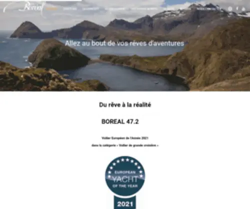 Boreal-Yachts.com(Voiliers Boréal) Screenshot