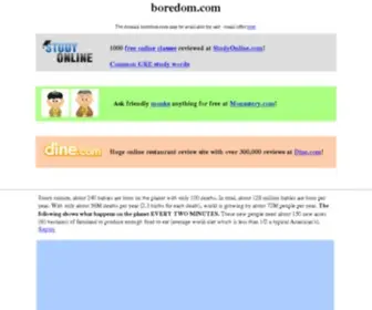 Boredom.com(Fun websites from) Screenshot