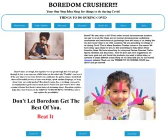 Boredomcrusher.com(Things to do during Covid) Screenshot