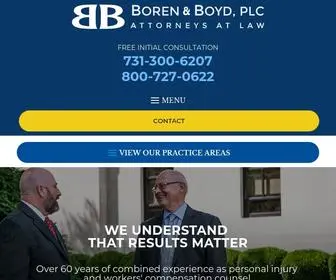 Borenandboyd.com(Jackson Personal Injury & Workers Compensation Lawyers) Screenshot