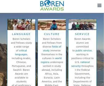 Borenawards.org(Boren Awards) Screenshot