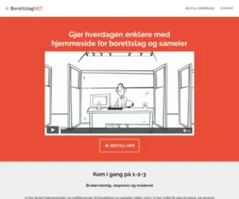 Borettslag.net(Gratis etablering av hjemmeside for Borettslag) Screenshot