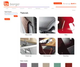 Borgomaterials.com(Excellence in Contract Seating and More) Screenshot