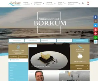 Borkum.de(Urlaub auf der Insel inmitten der Nordsee in Ostfriesland) Screenshot